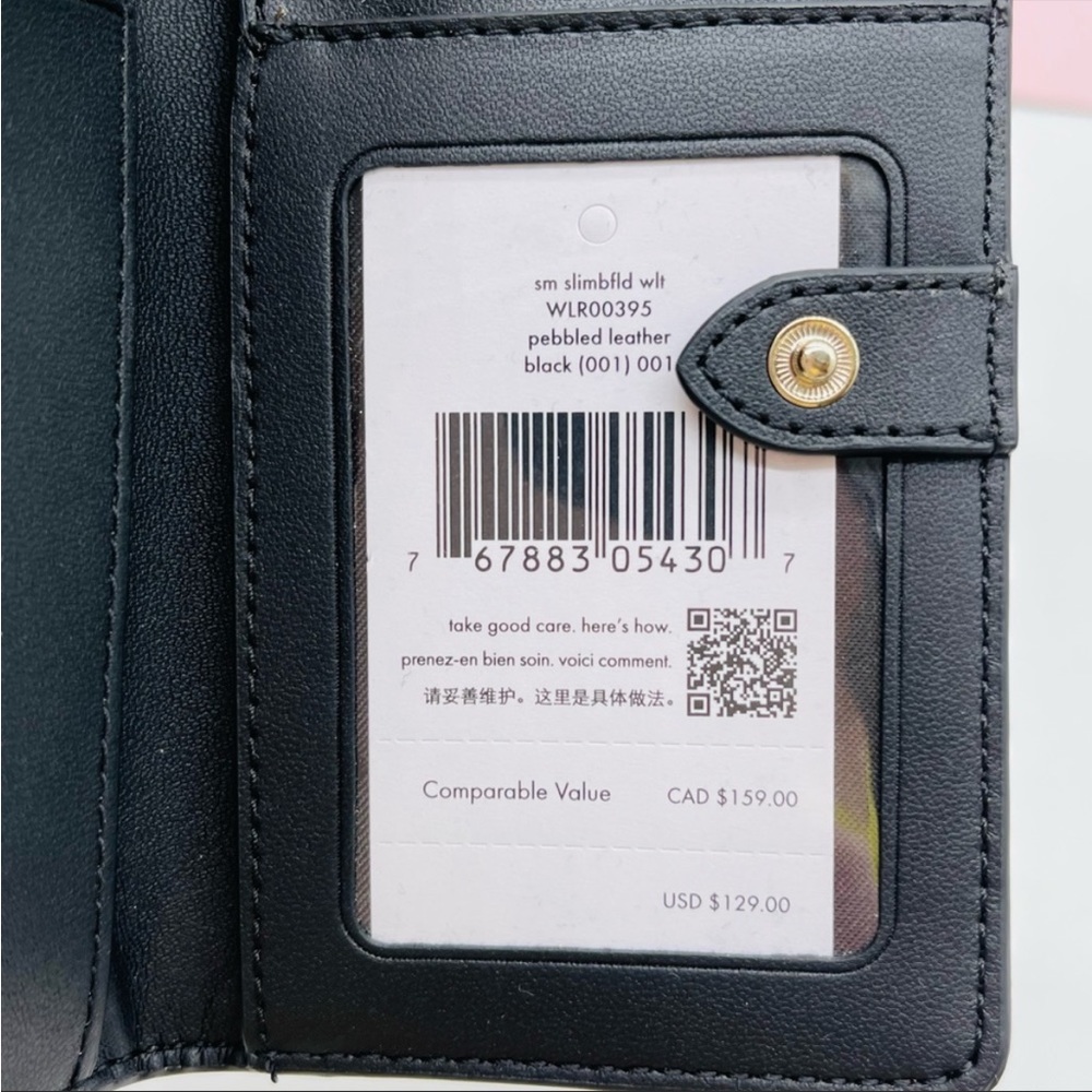 Kate Spade Leila Small Slim Bifold Wallet Black - Picture 8 of 8